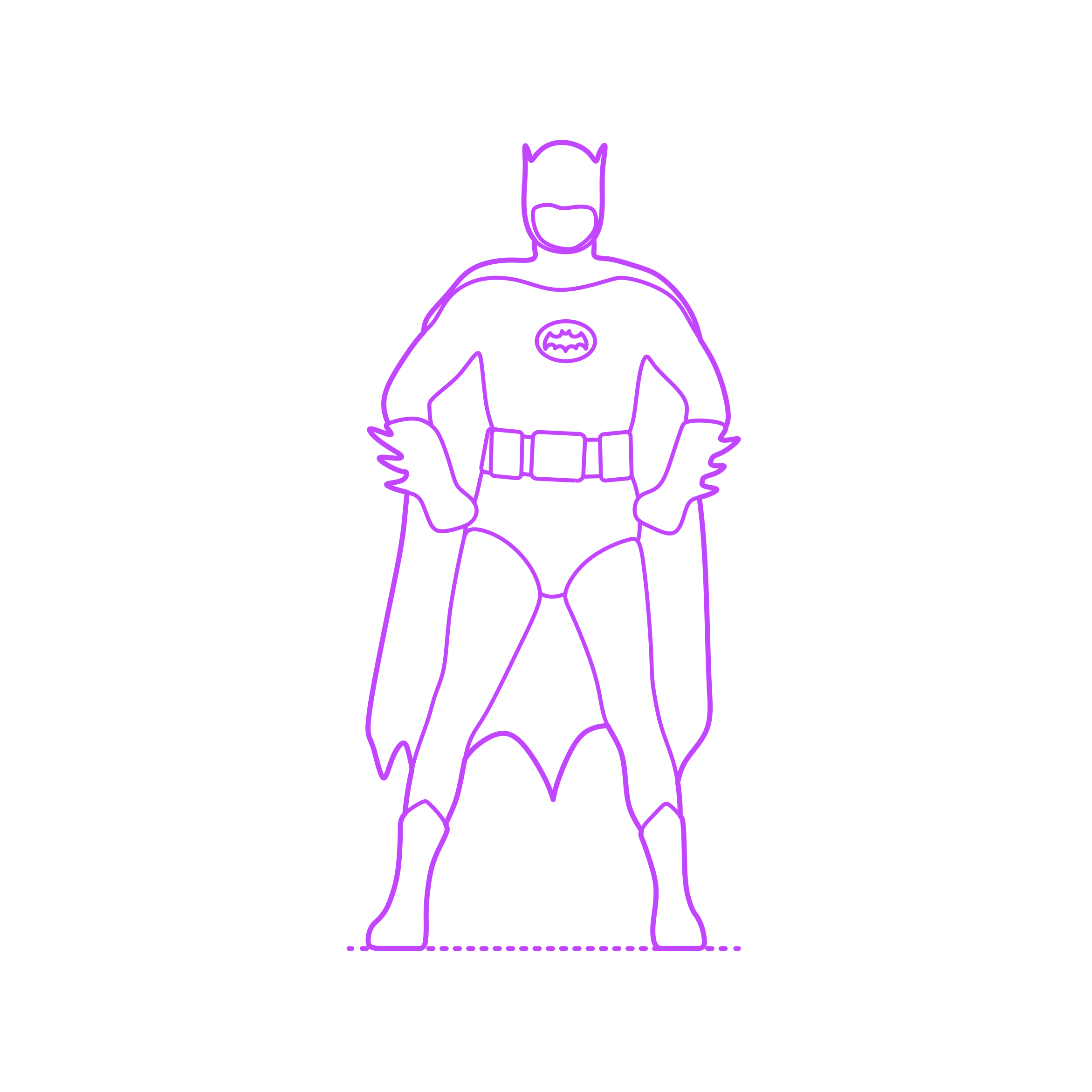 Pop Culture Dc Comics Batman Adam West Outline Svg Vector Free Vectors